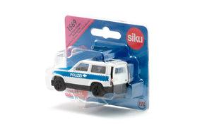 Land Rover Defender German Federal Police Siku die-cast model in its Siku blister pack