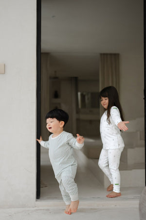 Hamako Tencel Kids Long Set in Willow — long-sleeve top and long pants