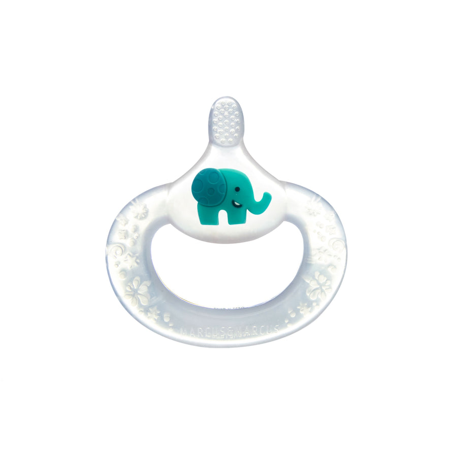 Marcus & Marcus Baby Teething Toothbrush in green with Ollie the Elephant insert