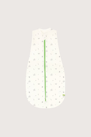 Hamako Tencel Simple Swaddle in Willow — sleeveless zip-front baby sleep bag