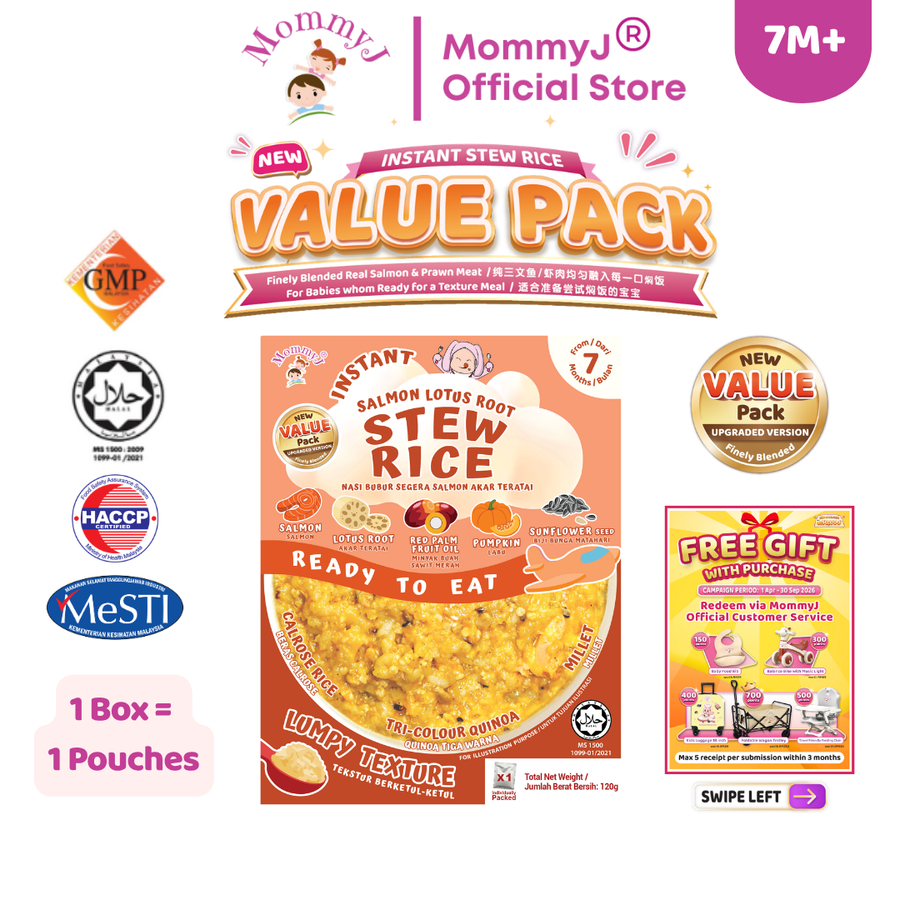 MommyJ Baby Instant Stew Rice Salmon Lotus Root 7m+ 120g