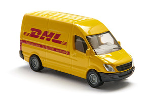 DHL Post Van Siku die-cast model, close-up detail