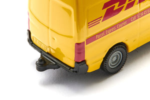DHL Post Van Siku die-cast model, close-up detail