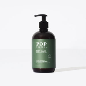 POP Neutral Magnesium Body Wash Rosemary & Vanilla 500ml pump bottle, front