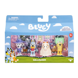 Bluey Figure 4 Pack - Halloween design (one of four in the assortment)