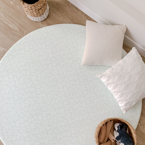 GingerBubs Round Mat Rimba Mint Green