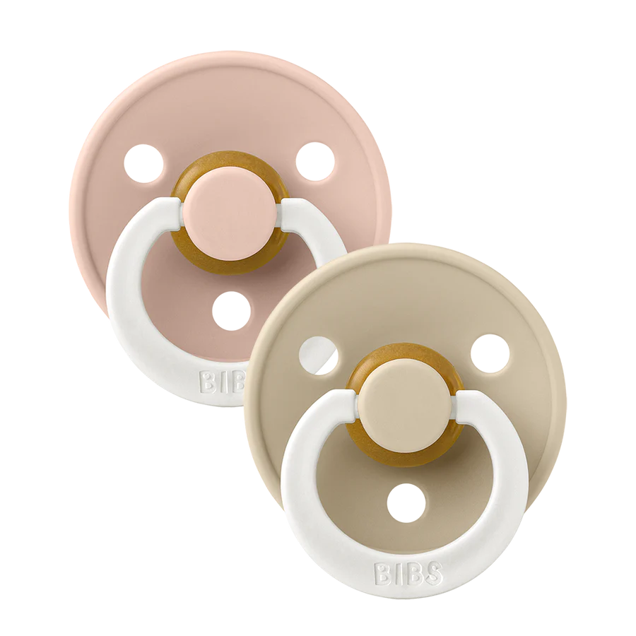 BIBS 2 Pack Colour Latex Pacifier (Glow in the Dark)