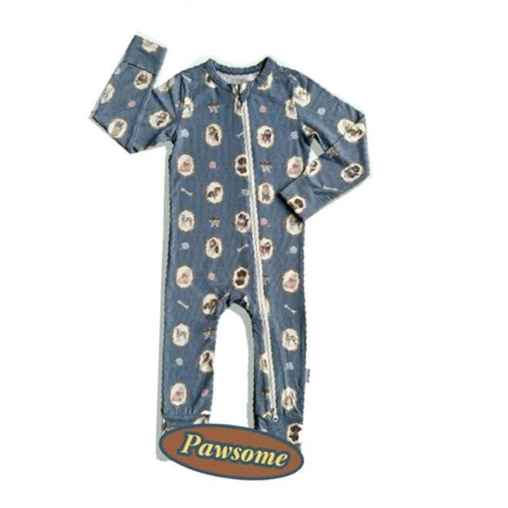 Koobicles Tencel Paws And Whiskers In Pawsome Sleepsuit