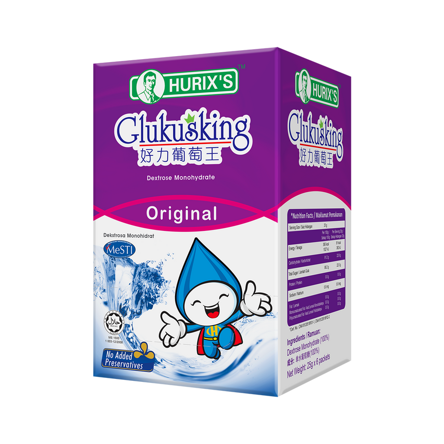Hurix's Glukusking Original dextrose monohydrate carton
