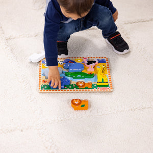 Melissa & Doug Safari Chunky Puzzle - 8 Pieces