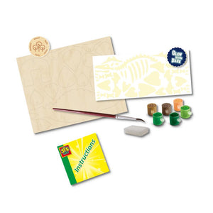 SES Creative Wooden Dino Glow in the Dark set contents