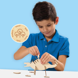 SES Creative Wooden Dino Glow in the Dark assembled dinosaur