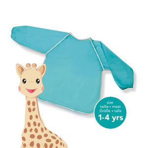 Toddler finger painting with the SES Creative Sophie la girafe set