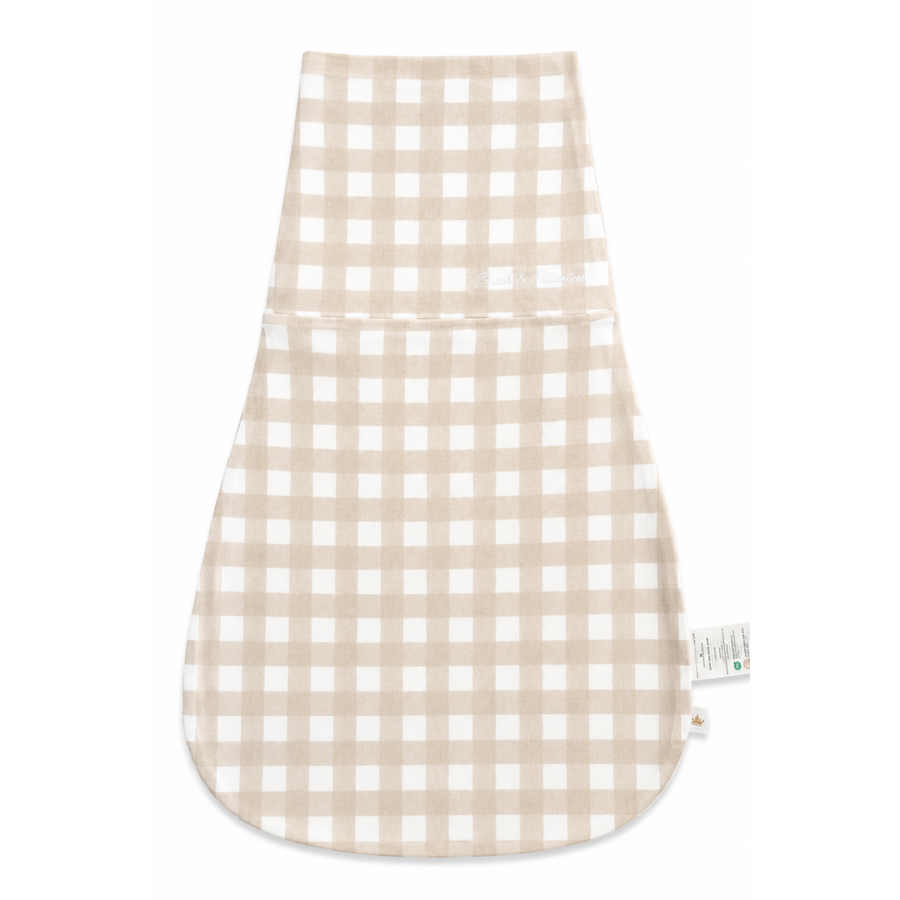 Count & Countess Baby Swaddle Bag in Oat Gingham
