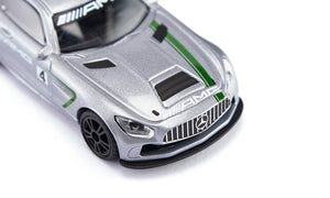 Mercedes-AMG GT4 Siku die-cast model, close-up detail