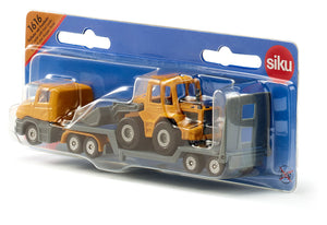 Low Loader with Front Loader Siku die-cast model in its Siku blister pack