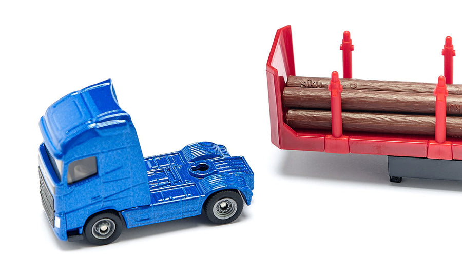 Volvo Log Transporter Siku die-cast model, side view