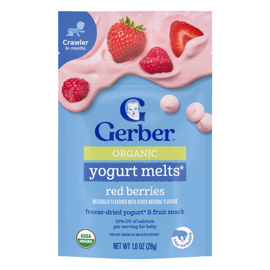 Gerber Organic Yogurt Melts Red Berries, 1 oz (28 g)