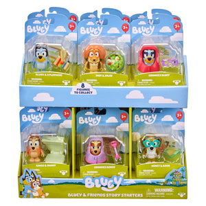 The full Bluey Story Starter Pack range - eight designs to collect