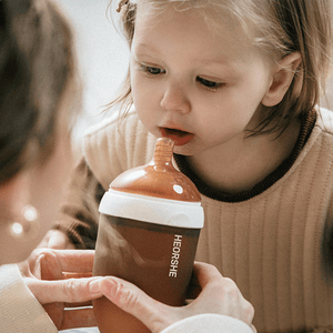 HE OR SHE Ultra Wide Neck Baby Bottle 2 Pack White - lifestyle