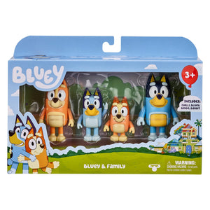 Bluey Figure 4 Pack - Bluey & Family design (one of four in the assortment)