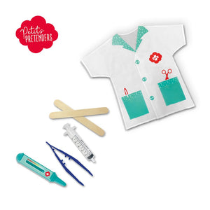 SES Creative Dress Up Costume Set Doctor contents