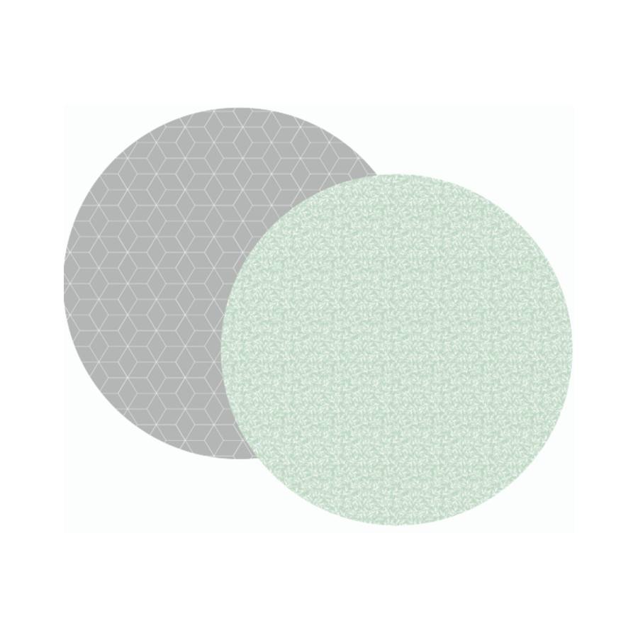 GingerBubs Round Mat Rimba Mint Green