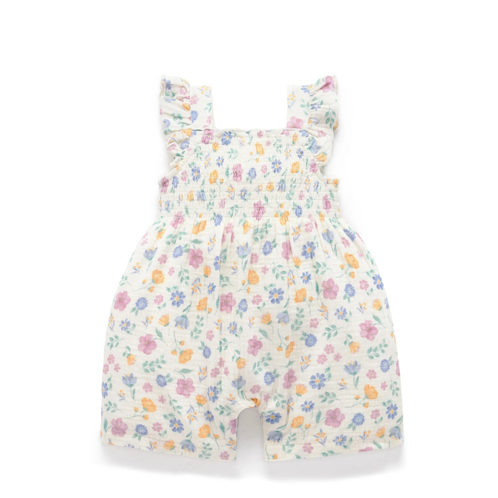 Purebaby Sofia Print Shirred Jumpsuit Organic