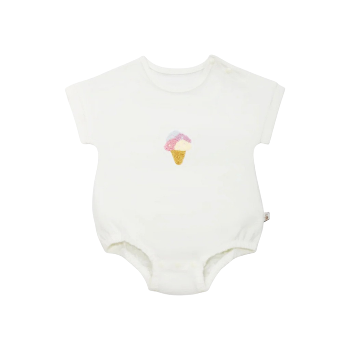 Twinkle Planet Organic Short Sleeve Bodysuit - Cotton Candy Cloud