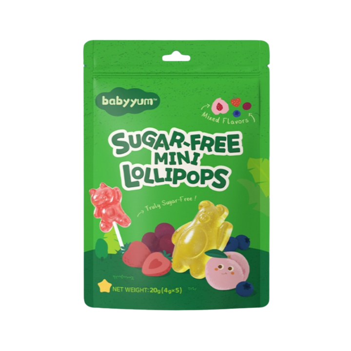 Baby Yum Sugar-Free Mini Lolipops (Mixed Flavors)