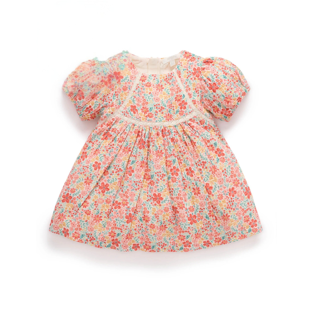 Purebaby Summer Floral Print Festive Dress Organic