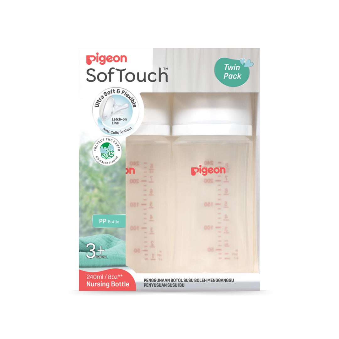 Pigeon Softouch Pp Bottle 240ml Twin Pack