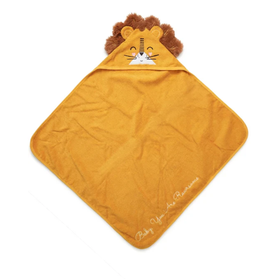 Maison Q Heroic Lion Hooded Bamboo-Cotton Towel