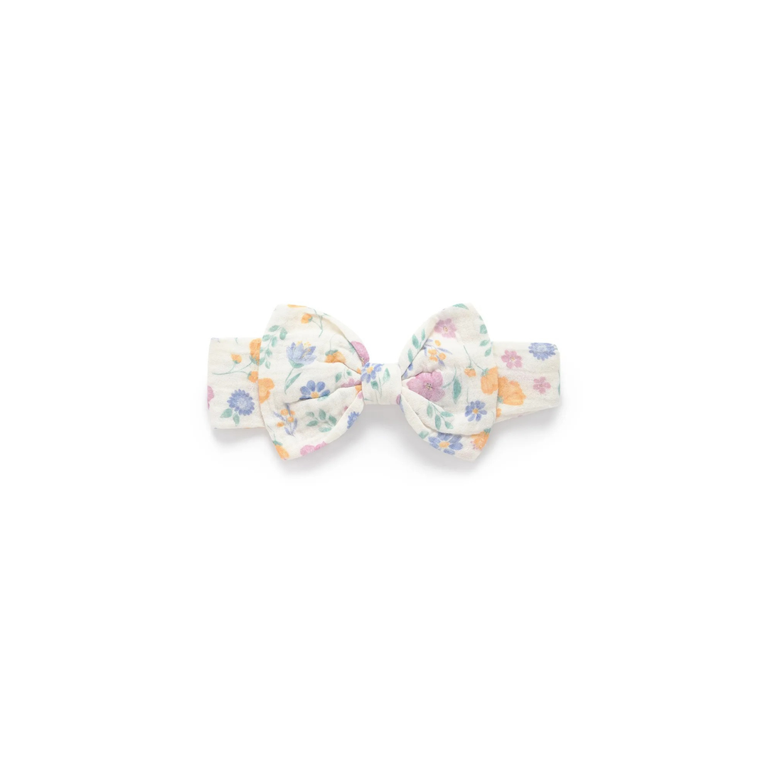 Purebaby Sofia Print Bow Headband Organic