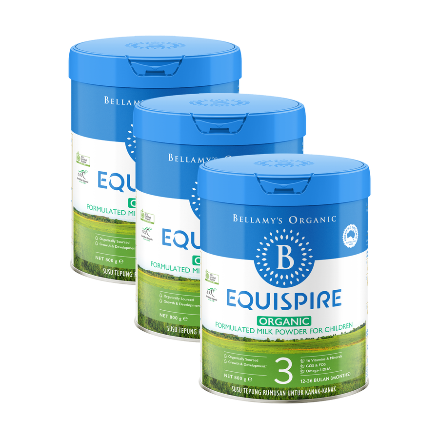 Bellamy's Organic Equispire Toddler Milk (Step 3) 900g (3 Cans Combo)