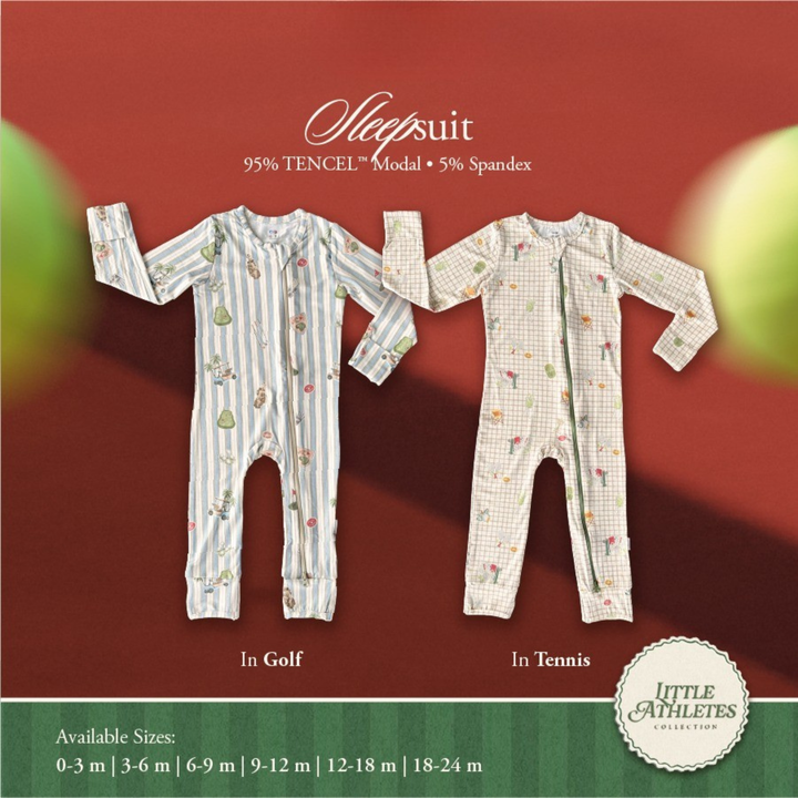 Koobicles Tencel Little Athletes In Golf Sleepsuit