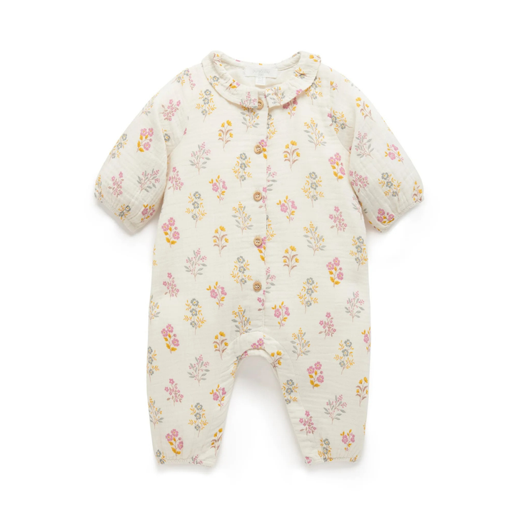 Purebaby Crinkle Cotton Growsuit
