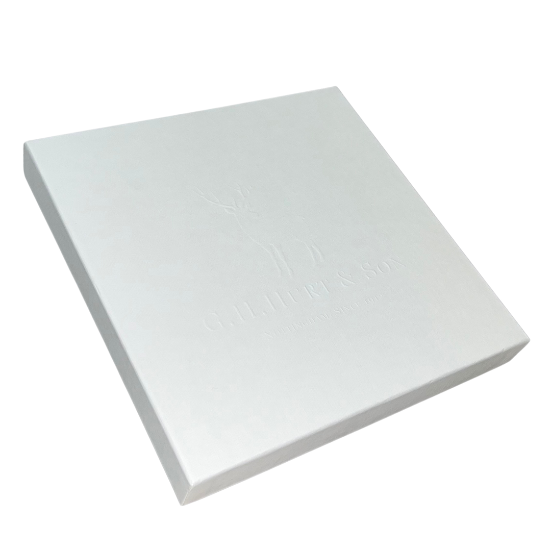 G.H. Hurt & Son Luxury White Embossed Gift Box - Large
