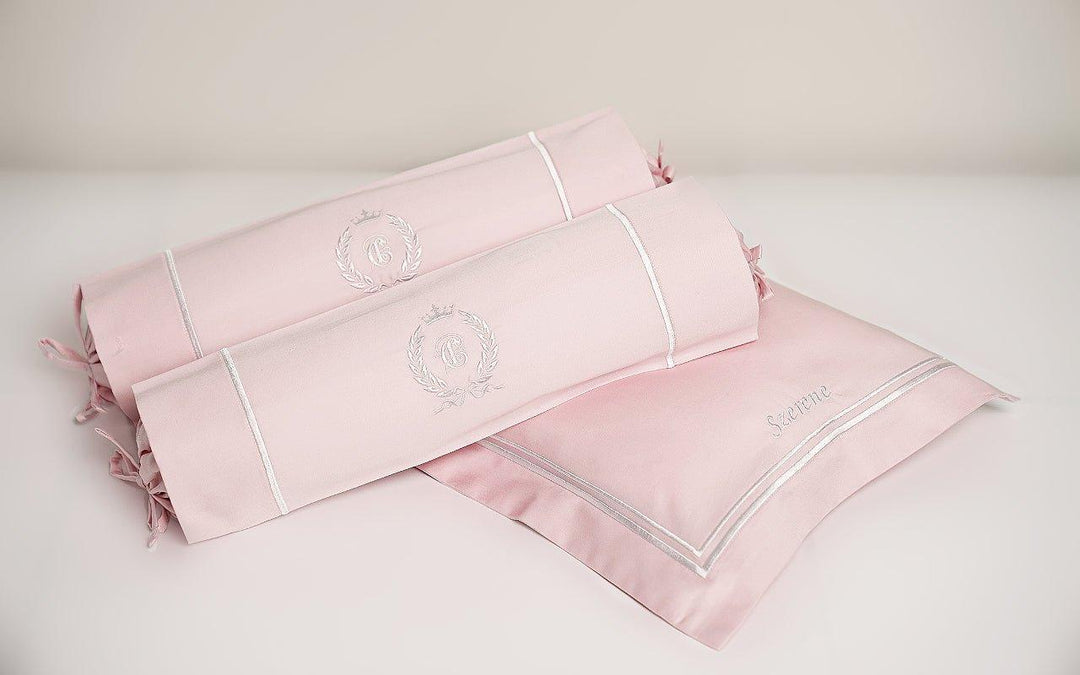 Egyptian Cotton Baby Pillow & Bolsters Set - Cradle Pink - Count & Countess