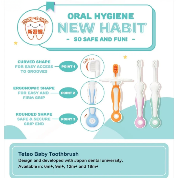 Combi Baby Teteo Baby Toothbrush Step 4