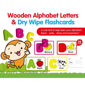 ELM KeyBaby Wooden Alphabet Letters & Dry Wipe Flashcards