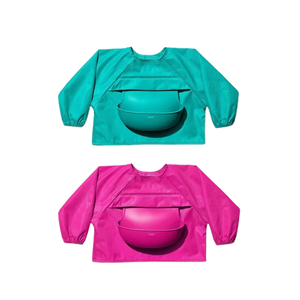 Oxo Tot Sleeved Bib Pink