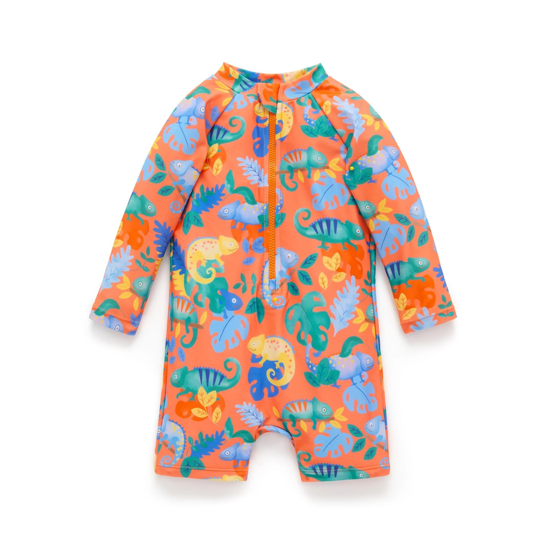 Purebaby Organic Long Sleeve Printed Sunsuit