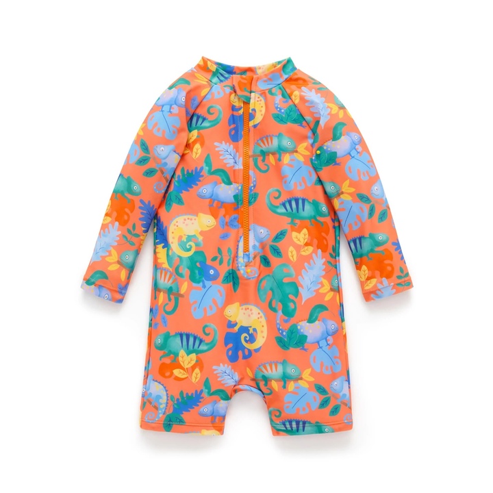 Purebaby Organic Long Sleeve Printed Sunsuit