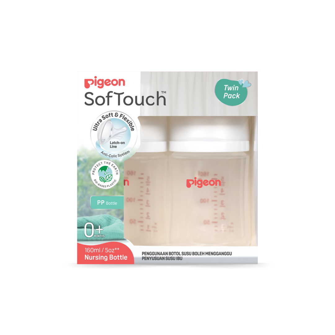 Pigeon Softouch Pp Bottle 160ml Twin Pack