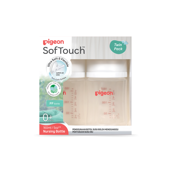 Pigeon Softouch Pp Bottle 160ml Twin Pack