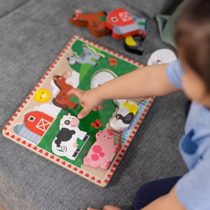 Melissa & Doug Farm Animals Chunky Puzzle - 8 Pieces