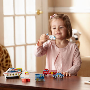 Melissa & Doug Vehicles Chunky Puzzle - 9 Pieces