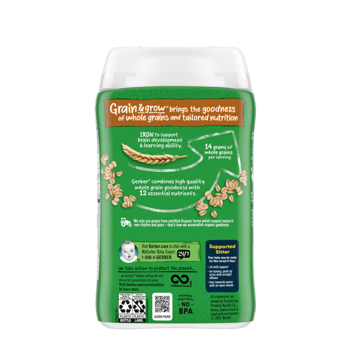 Gerber 1st Foods Organic Oatmeal Single Grain Cereal 227g