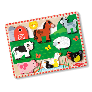Melissa & Doug Farm Animals Chunky Puzzle - 8 Pieces